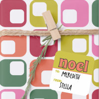 Retro 1970s Christmas Lettering Noel To From