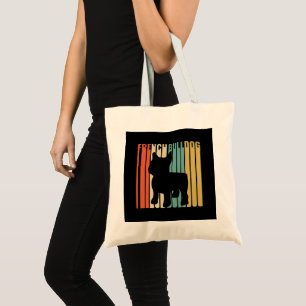 Retro 1970s Dog Silhouette French Bulldog Gift Tote Bag
