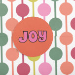 Retro 1970s Lettering Joy Christmas Orange, Pink Classic Round Sticker<br><div class="desc">This round sticker features the message "JOY" spelled out in pink retro style lettering against and orange background. These stickers are perfect for decorating Christmas gifts or using as envelope seals on your Christmas cards.</div>