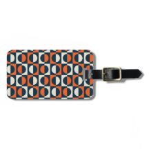 Retro 1970s patterned Luggage Tag