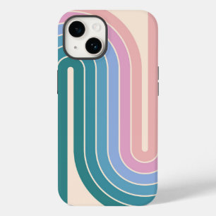 Retro 1970s Style Arched Stripes Geometric Pattern Case-Mate iPhone 14 Case