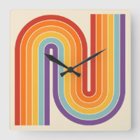 Retro 1970s Style Arched Stripes Geometric Pattern