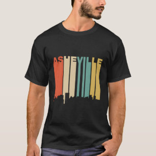 Retro 1970'S Style Asheville North Carolina Skylin T-Shirt