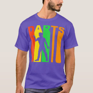Retro 1970s Style Darts Player Silhouette Darts T-Shirt