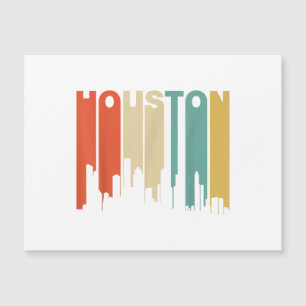Retro 1970's Style Houston Texas Skyline