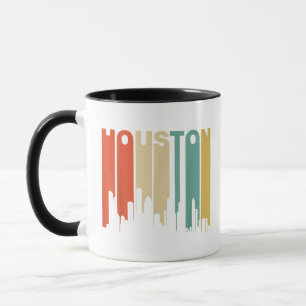 Retro 1970's Style Houston Texas Skyline Mug