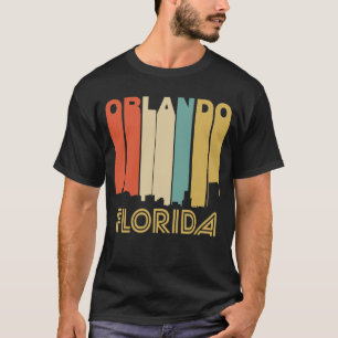 Retro 1970's Style Orlando Florida Skyline T-Shirt