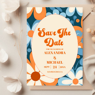 Retro 1970s Wedding Save The Date