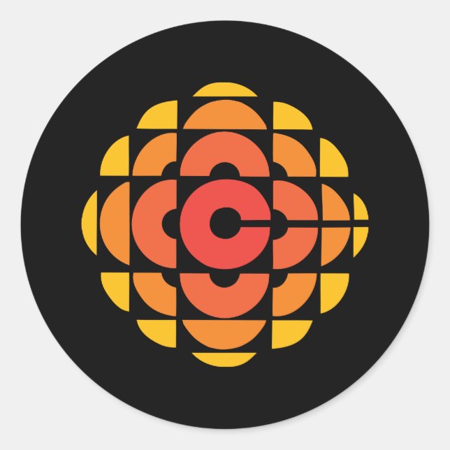 Retro 1974 - 1986 on Black Classic Round Sticker (Front)