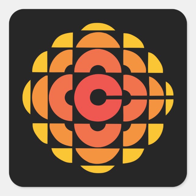 Retro 1974 - 1986 on Black Square Sticker (Front)