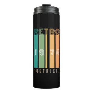 Retro 1974 nostalgic thermal tumbler
