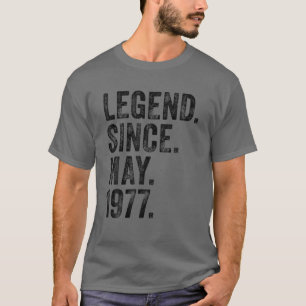 Retro 1977 Birthday May Born Legend Since 1977 T-Shirt