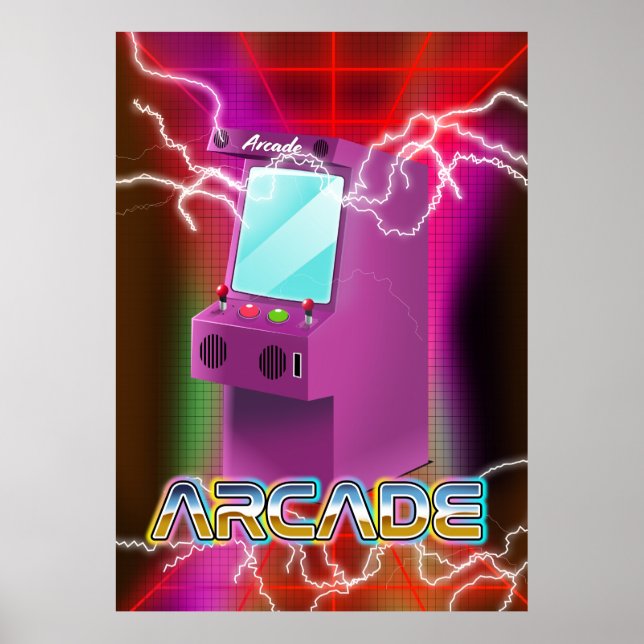 Retro 1980s arcade poster (Front)