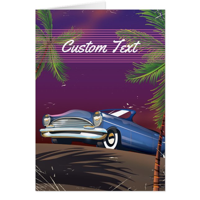 Retro 1980s Car neon poster (Front)