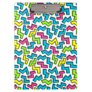Retro 1980's Cool Cute 80s Memphis Pattern Clipboard