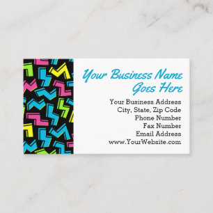 Retro 1980's Cool Cute 80s Memphis Pop Art Business Card