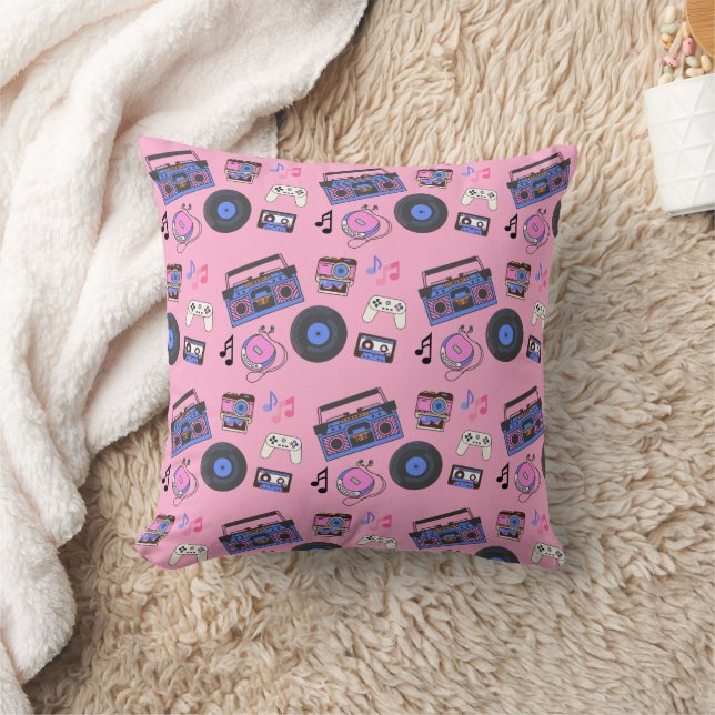 Retro 1980's Era Music Birthday Cushion (Blanket)