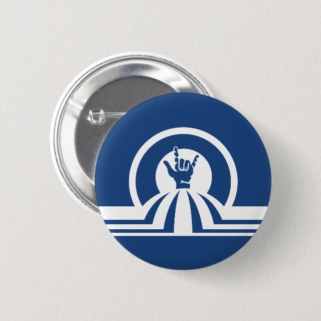 Retro 1980s I Love You 6 Cm Round Badge (Front & Back)