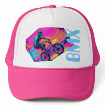 Retro 1980's style BMX freestyle trucker hat