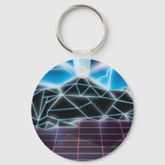 Retro 1980s video game graphic key ring