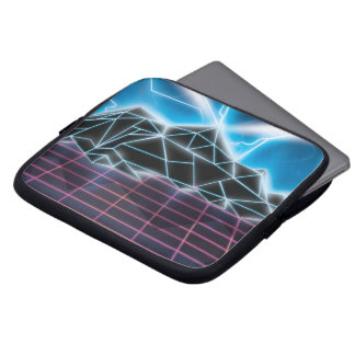 Retro 1980s video game graphic laptop sleeve