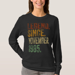 Retro 1985 Birthday  November Born Legend Since 19 T-Shirt