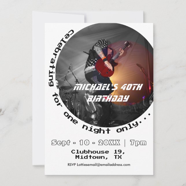 Retro 1990s Vintage Photo 40th Birthday Invitation (Front)