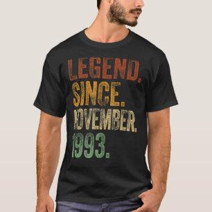 Retro 1993 Birthday November Born Legend Since 19 T-Shirt