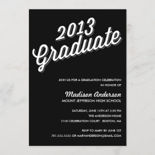 RETRO 2013 GRADUATION PARTY INVITATION