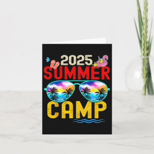 Retro 2025 Summer Camp Vacation Camper Matching Fa Card