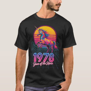 Retro 2026 48th Birthday Year Of Horse 1978 Zodiac T-Shirt