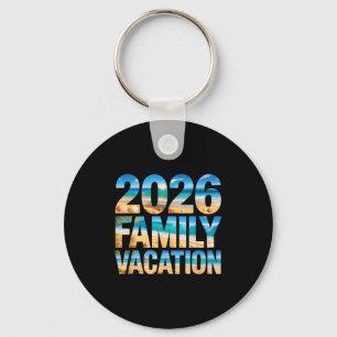 Retro 2026 family vacation cousin kids trip key ring
