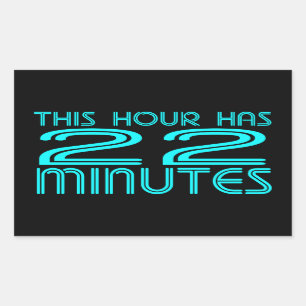 Retro - 22 Minutes Rectangular Sticker