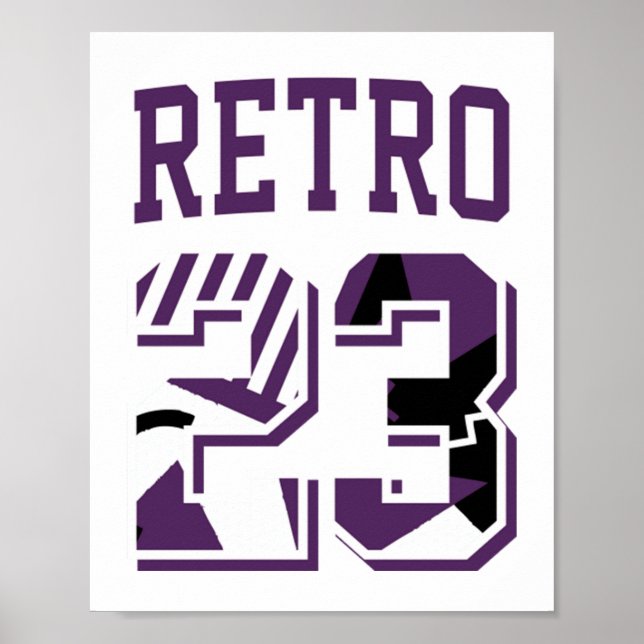 Retro 23 Court Purple 11 Poster (Front)