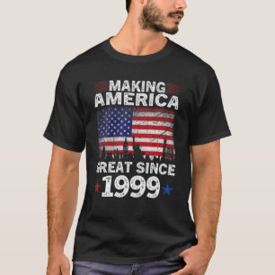 Retro 23Rd Birthday USA Flag Making America Great T-Shirt