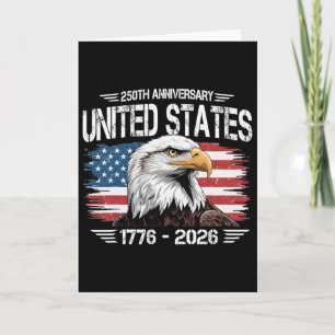 Retro 250 Anniversary Usa America 250th Tee Card