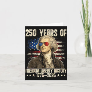 Retro 250 usa years 1776 2026 thomas jefferson 4th card