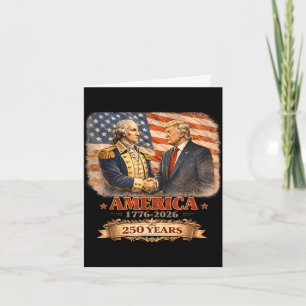 Retro 250 years america anniversary 250th trump card