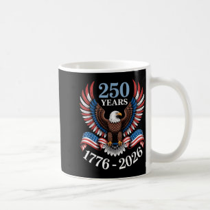 Retro 250 Years American Patriotic Eagle 250th 4th Coffee Mug