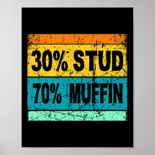 Retro 30 Stud 70 Muffin Shirt Stud Muffin Shirt Va Poster