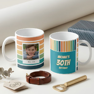 Retro 30th Birthday For Him Photo Coffee Mug