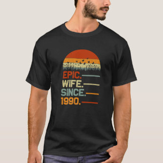 Retro 31St Wedding Anniversary For Her Epic Wife S T-Shirt