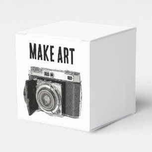 Retro 35mm Film Camera Photographer Art Drawing Favour Box