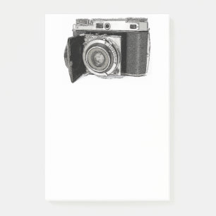 Retro 35mm Film Camera Photographer Art Drawing Post-it Notes