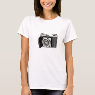 Retro 35mm Film Camera Photographer Art Drawing T-Shirt