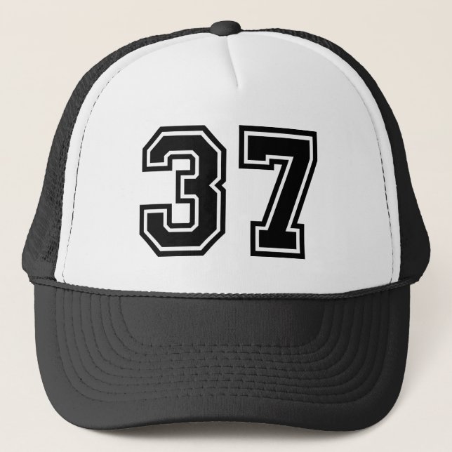 Retro 37th Birthday Party Trucker Hat (Front)