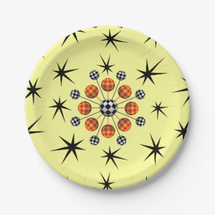 Retro 3D Starburst Paper Plate