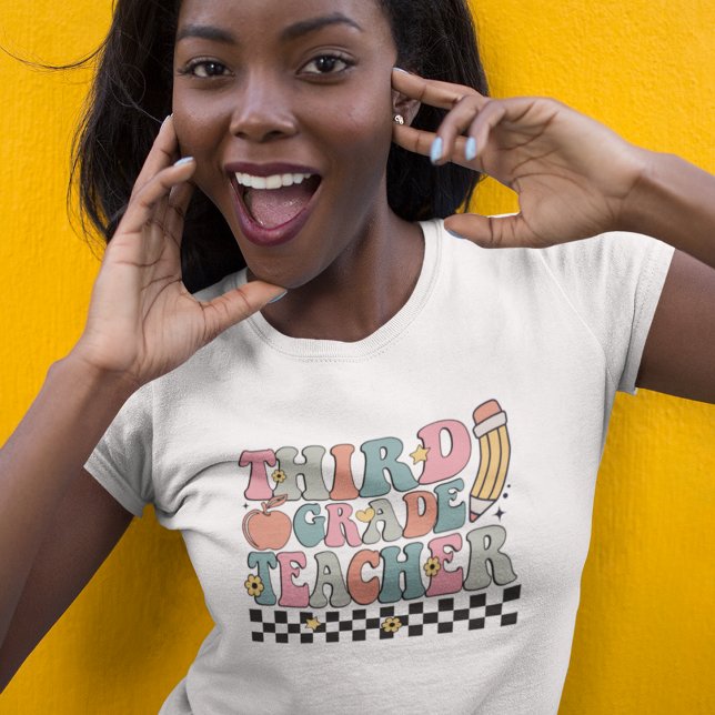 Retro 3rd Grade Teacher Shirt | Back to School (Creator Uploaded)