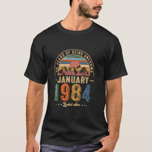 Retro 40th Birthday 40 Year Old Bday January 1984 T-Shirt