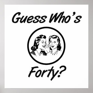 Retro 40th Birthday Poster